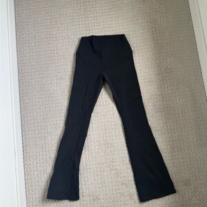 ALO Yoga Black Leggings with Flared Design